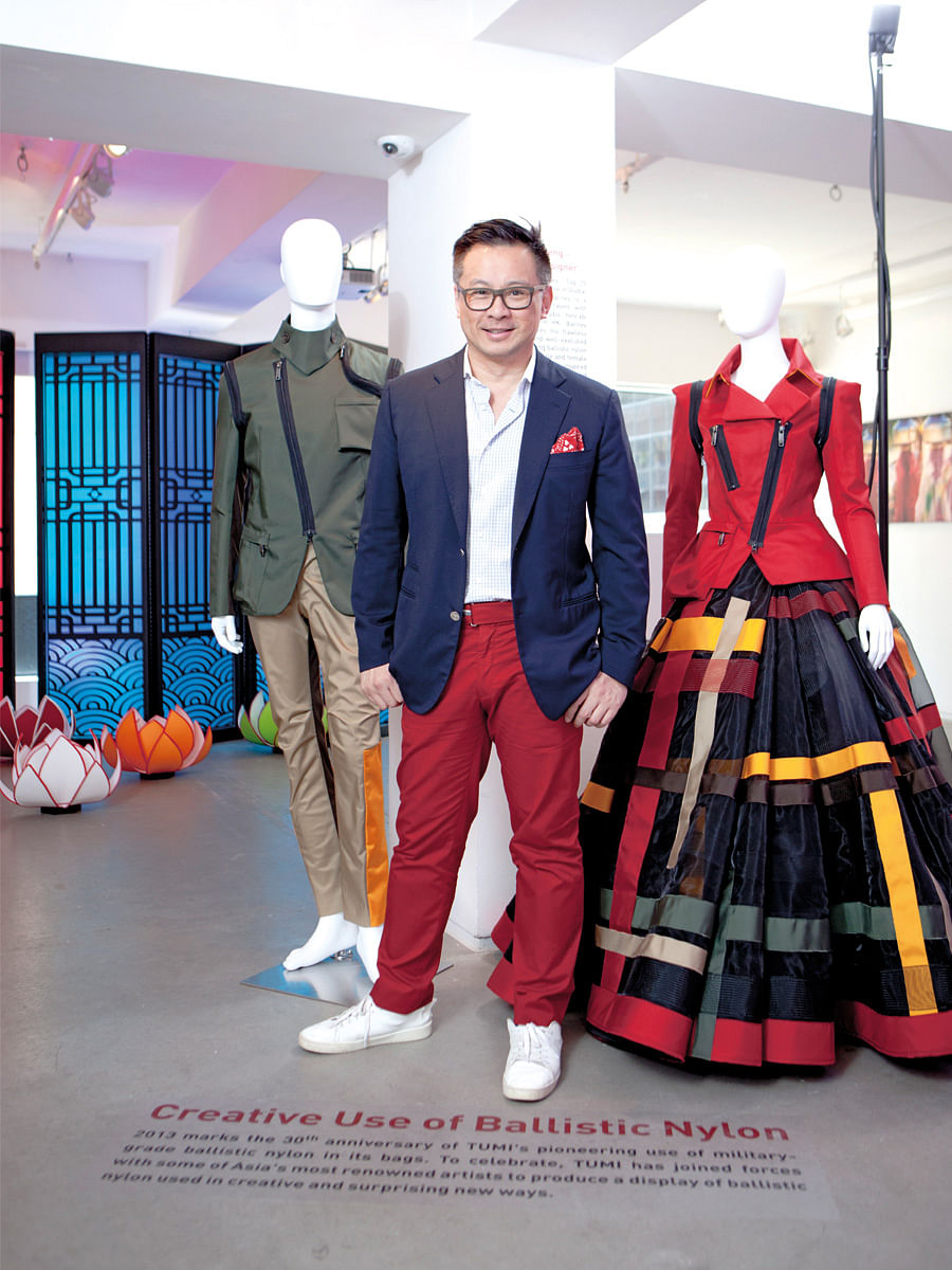 Hong Kong designer Barney Cheng made edgy, conceptual outfits with ballistic nylon.