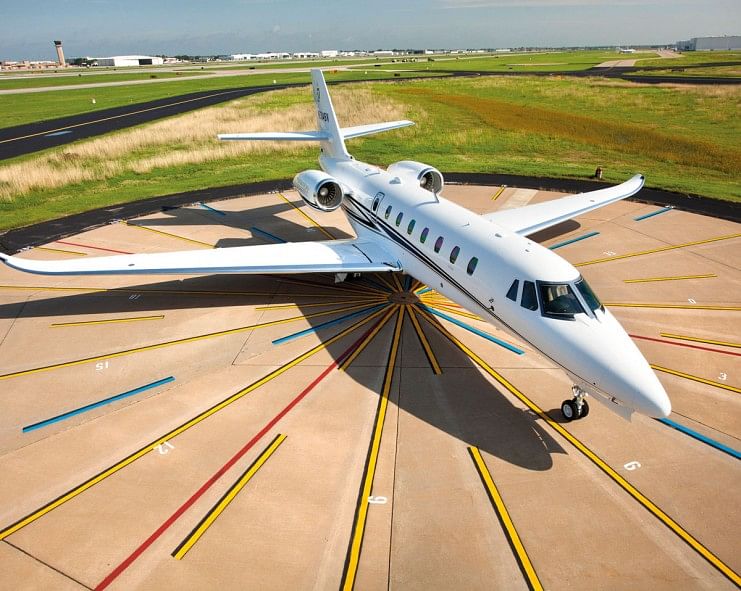 Cessna, known for small and medium-sized jets like the Citation Sovereign seen here, is developing a large jet, the Citation Longitude.
