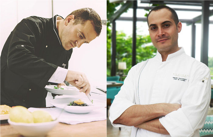 Chef-Mentor Beppe de Vito and Chef de Cuisine Simone Fraternali
