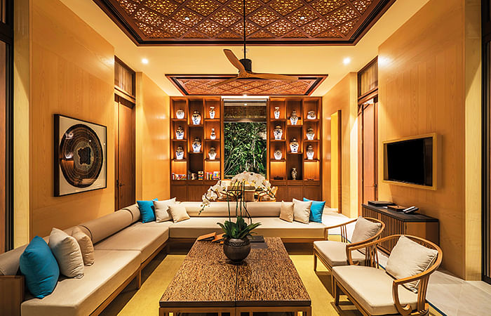 The interior of Anantara Layan Phuket Resort was designed by Jaya Ibrahim in one of his last projects.
