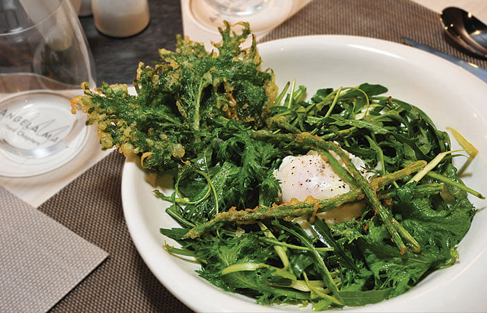 Angela May Food Chapters - Shaved Asparagus Arugula Mint Salad