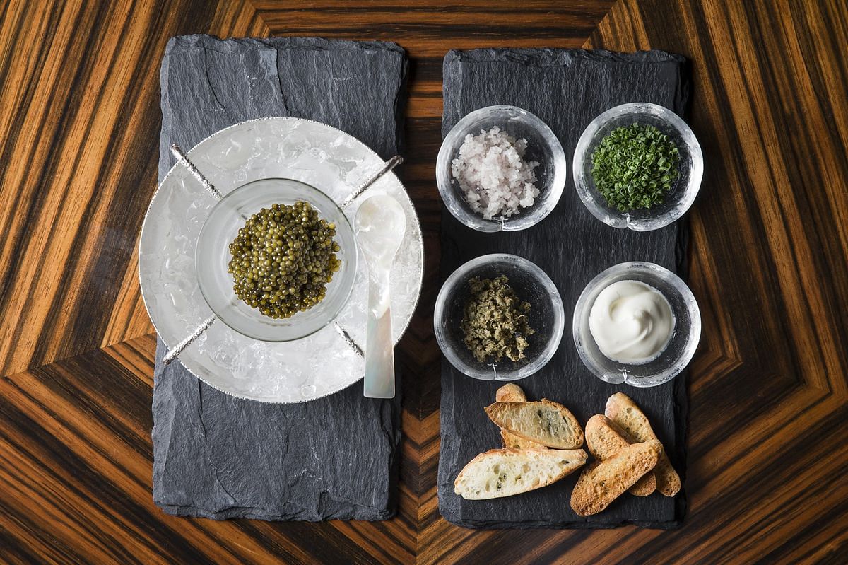 Waku Ghin - Oscietra Caviar and condiments