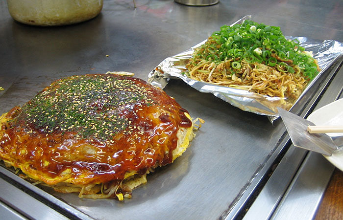 Okonomiyaki at Okonomi-mura