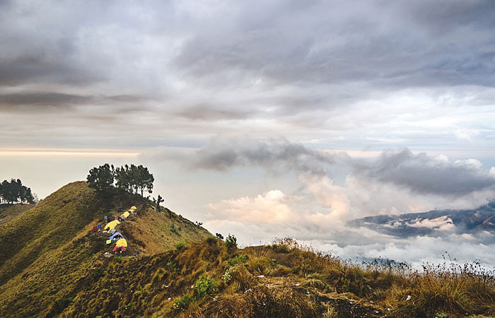 The view from Mount Rinjani in Lombok
