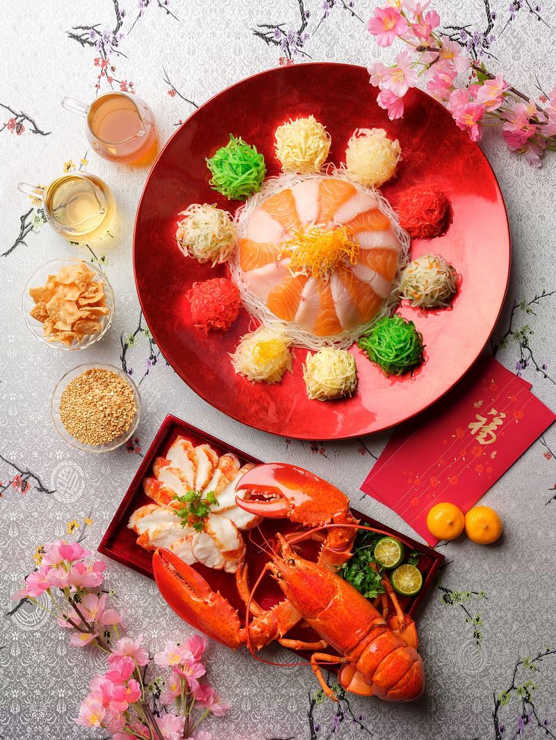 Li Bai's Prosperity Yusheng brimming with Salmon, Hamachi, Lobster