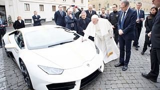 Pope Francis and his Lamborghini
