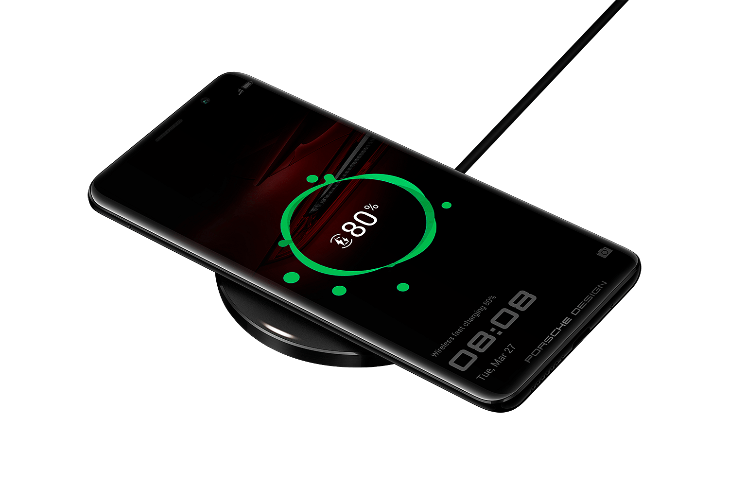 Fast wireless charging on the Huawei's Porsche Design Mate RS