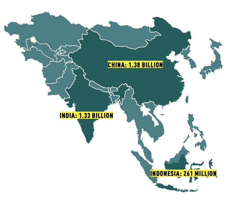 Where billionaires are concentrated around Asia