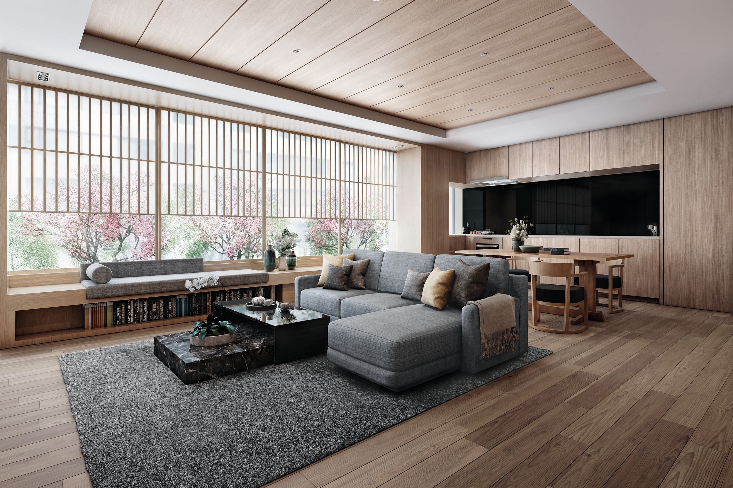 Setsu Niseko's 2 bedroom apartment living room