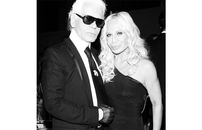 Karl Lagerfeld Chanel and Donatella Versace