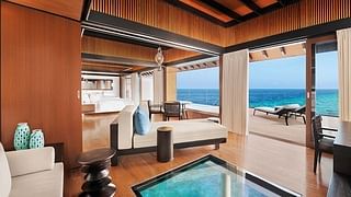 Westin Maldives Overwater suite pool living room