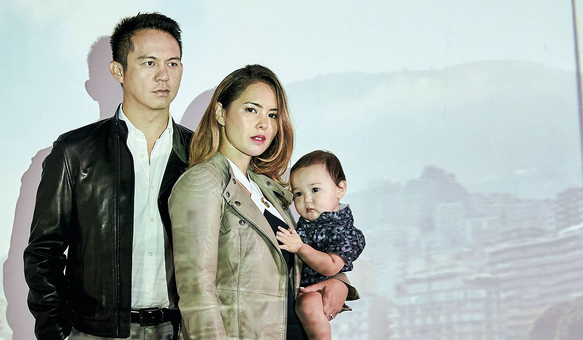 Yuey Tan and Claire Jedrek with their son Oliver
