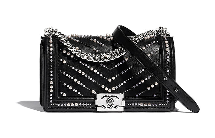 Chanel Medium Boy Bag with Pearls - Limited Edition