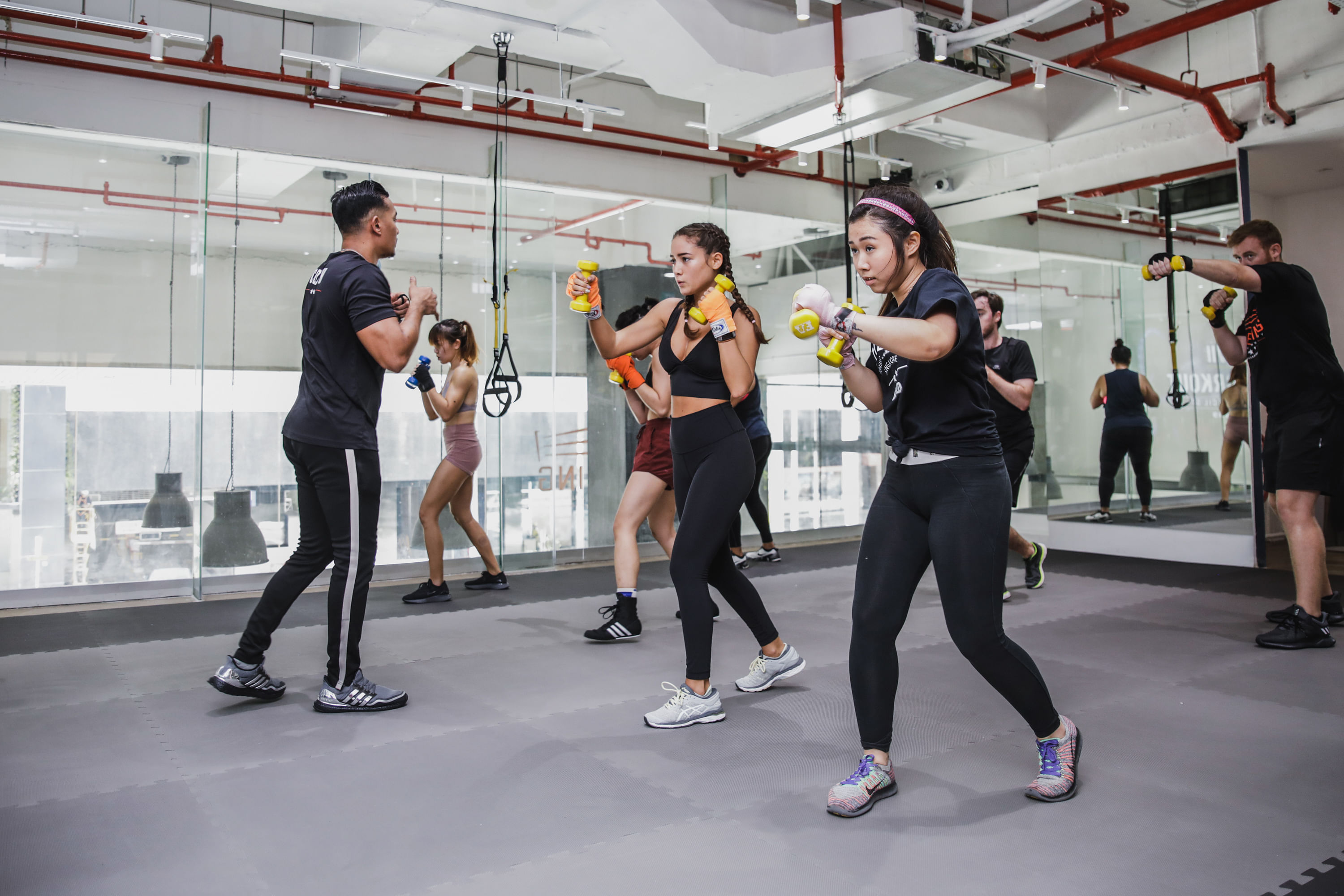 A boxing class at The Ring Boxing Community Cecil Street