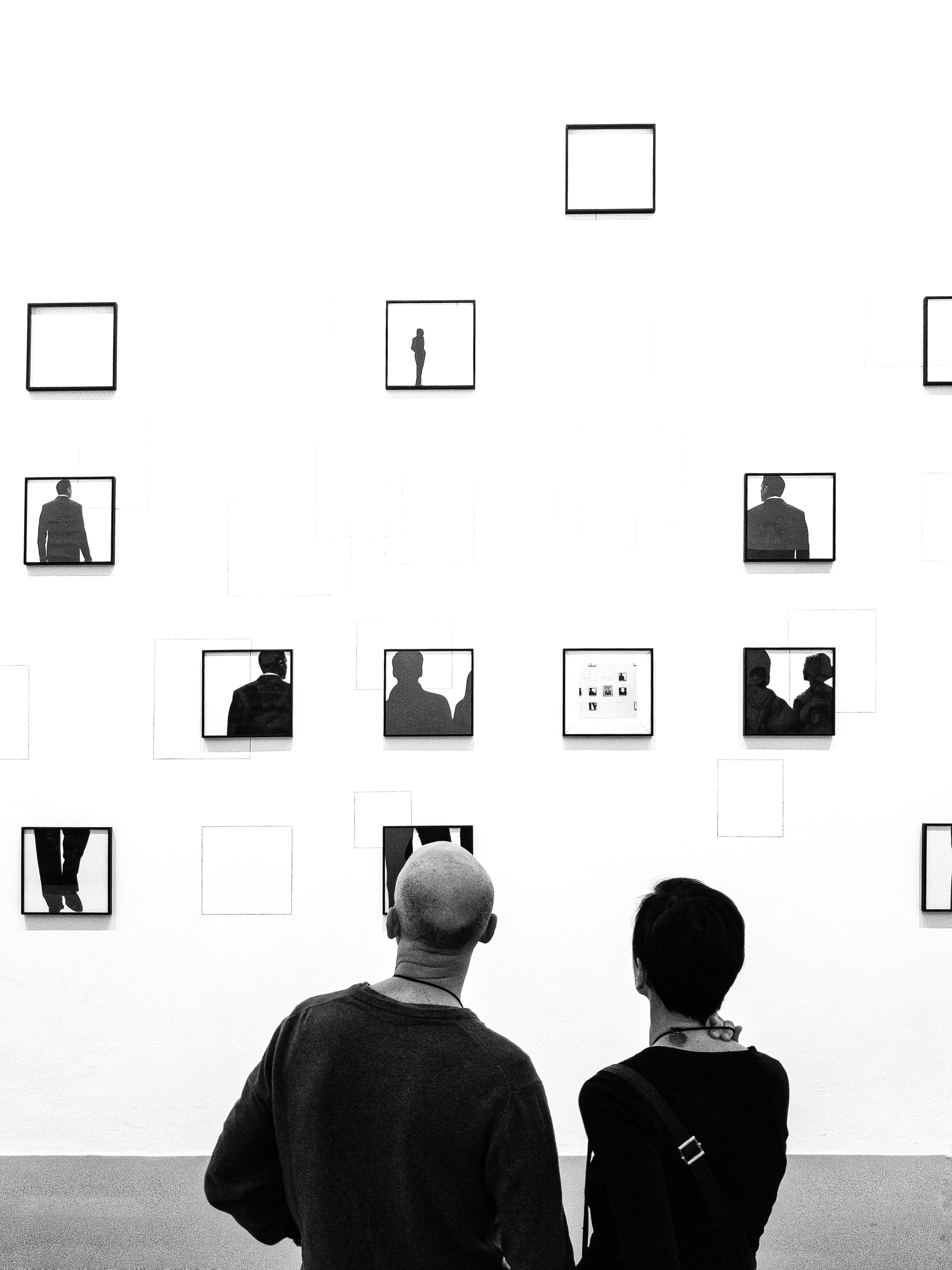 Art collectors in a museum