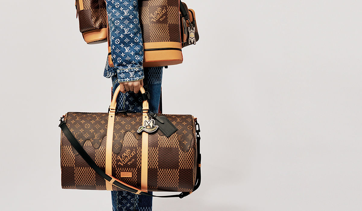 Louis Vuitton Virgil Abloh Nigo Collaboration Model Men's Tote Bag  Authentic