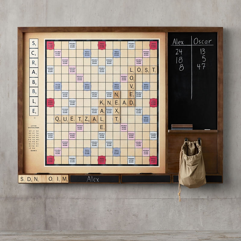 Work-from-home giant Scrabble wall RH