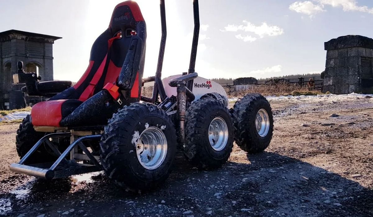 HexHog electric wheelchair off-road