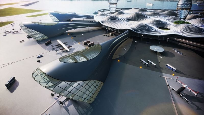 Spaceport city future architecture 1