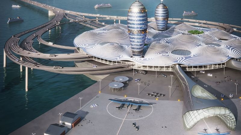 Spaceport city future architecture 2