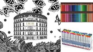 adult colouring dior
