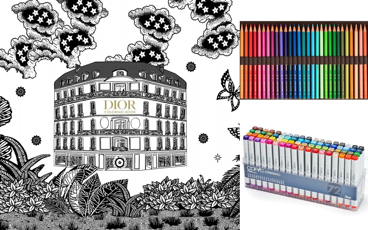 adult colouring dior