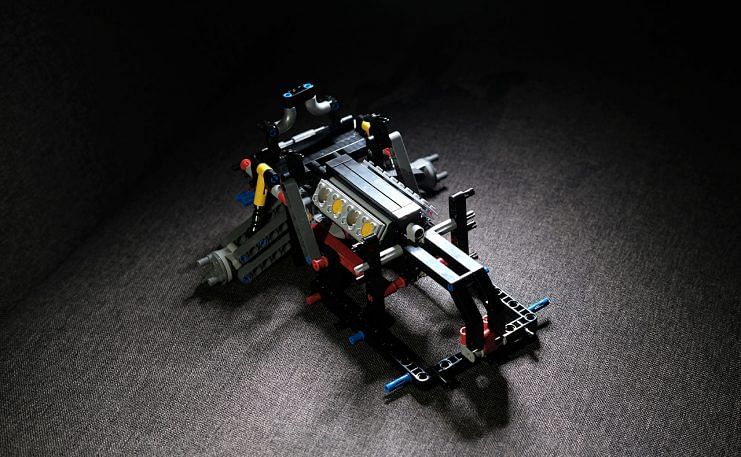The famous Ferrari engine, in Lego format.