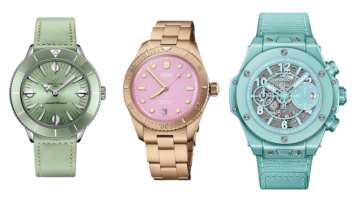 Breitling Oris Hublot pastel watches