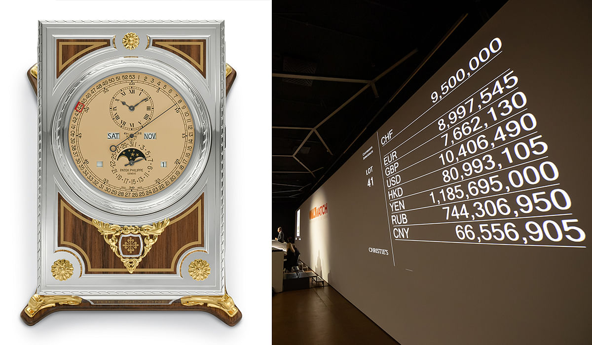 Patek philippe best sale wall clock replica