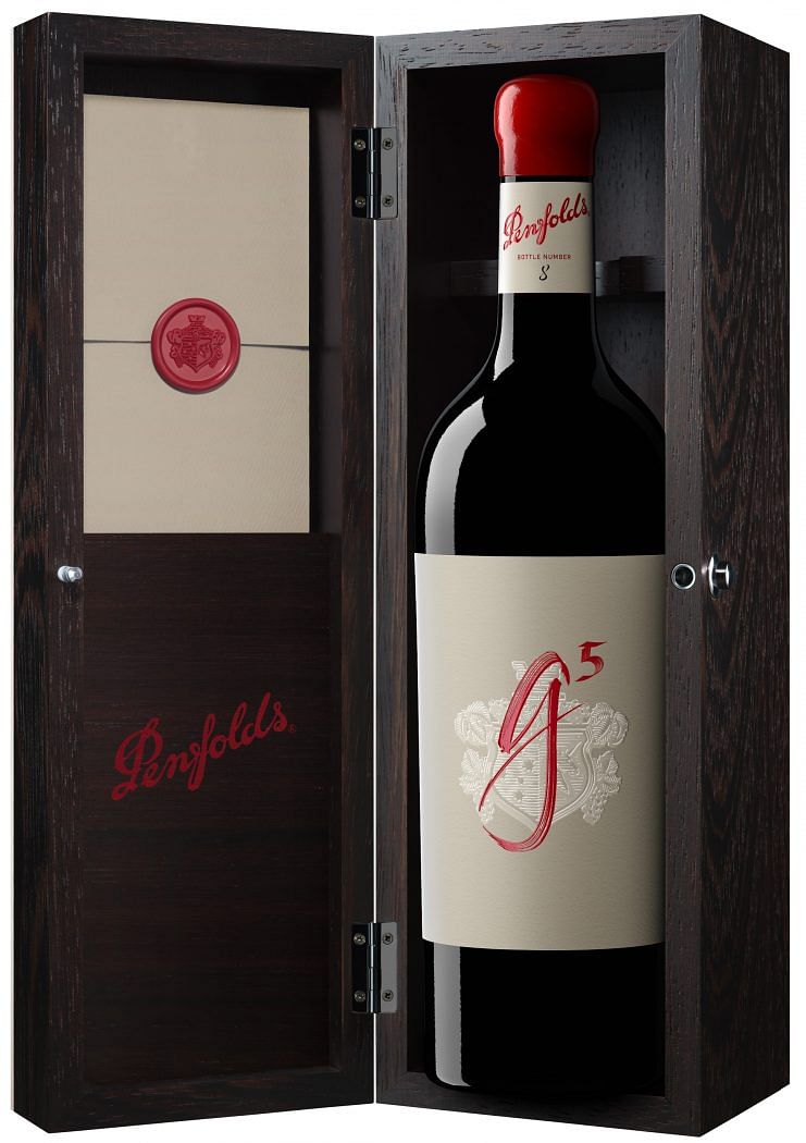 Penfolds G5 wine in the box.