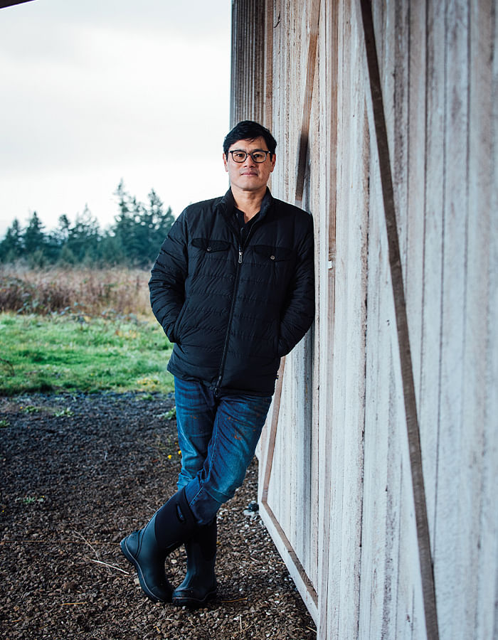 Tai-Ran Niew at his winery in Willamette Valley.