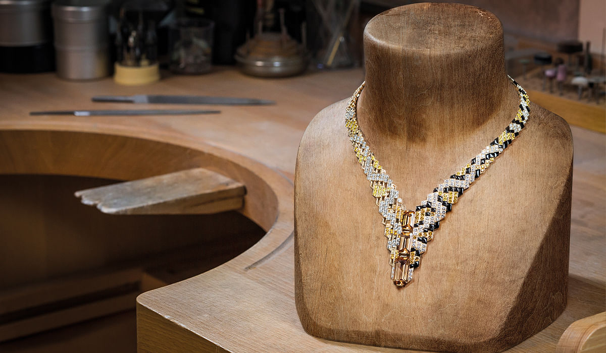 Buy Now Kaiya Diamond Necklace Set – Purple Tresor