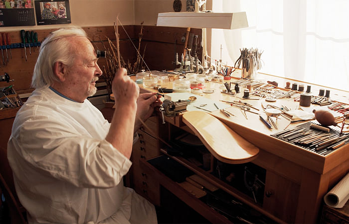 Master watchmaker Philippe Dufour in a still from Keeper of Time.