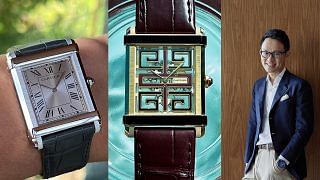 Watch collector Lim U-Shaun and his Cartier Privé Tank Chinoise watches