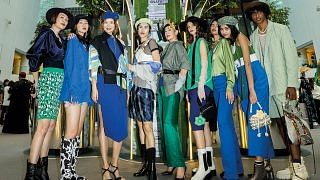 Models at The Front Row 2022 at Raffles City Shopping Centre.