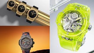 Hublot Classic Fusion Original watches, the Big Bang Unico SORAI and the Big Bang Tourbillon Automatic in neon yellow SAXEM.