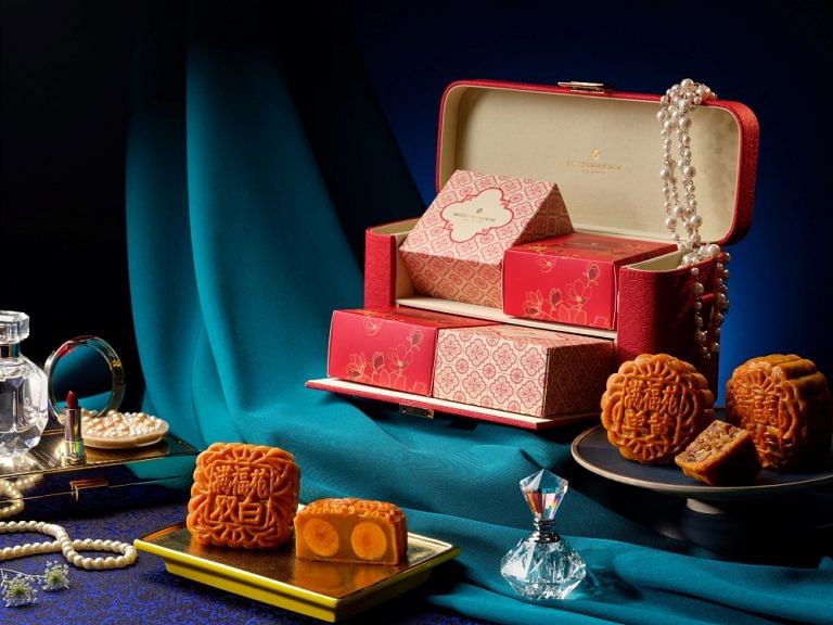 A selection of some unusual mooncakes from Asia