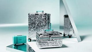 Pieces from the Rimowa x TIffany & Co collection