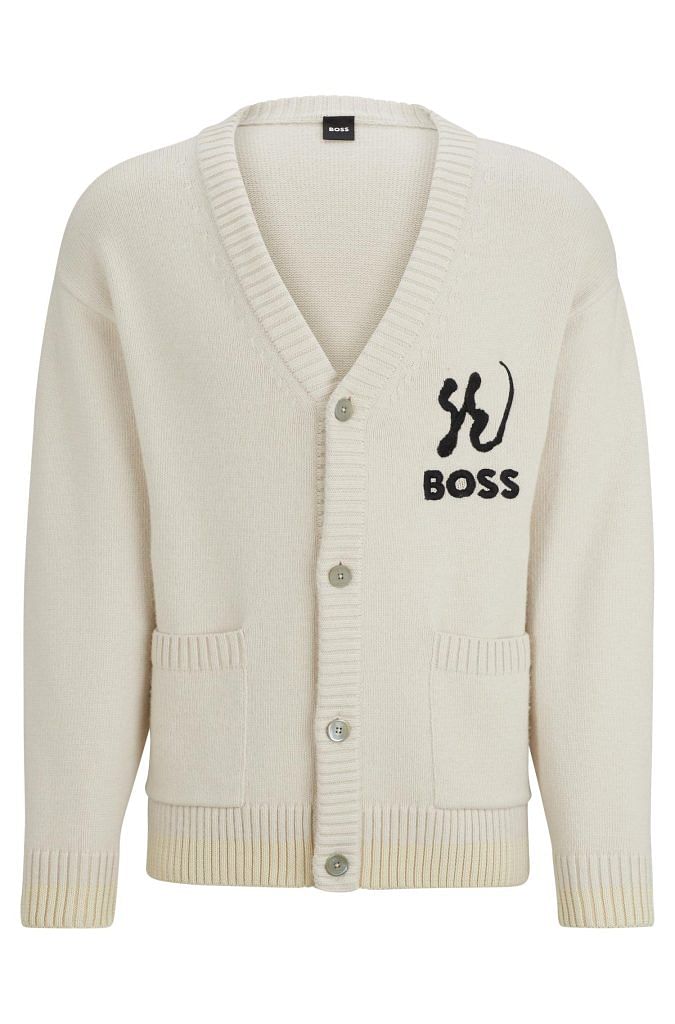 A cardigan from the Chinese New Year collection by Boss.